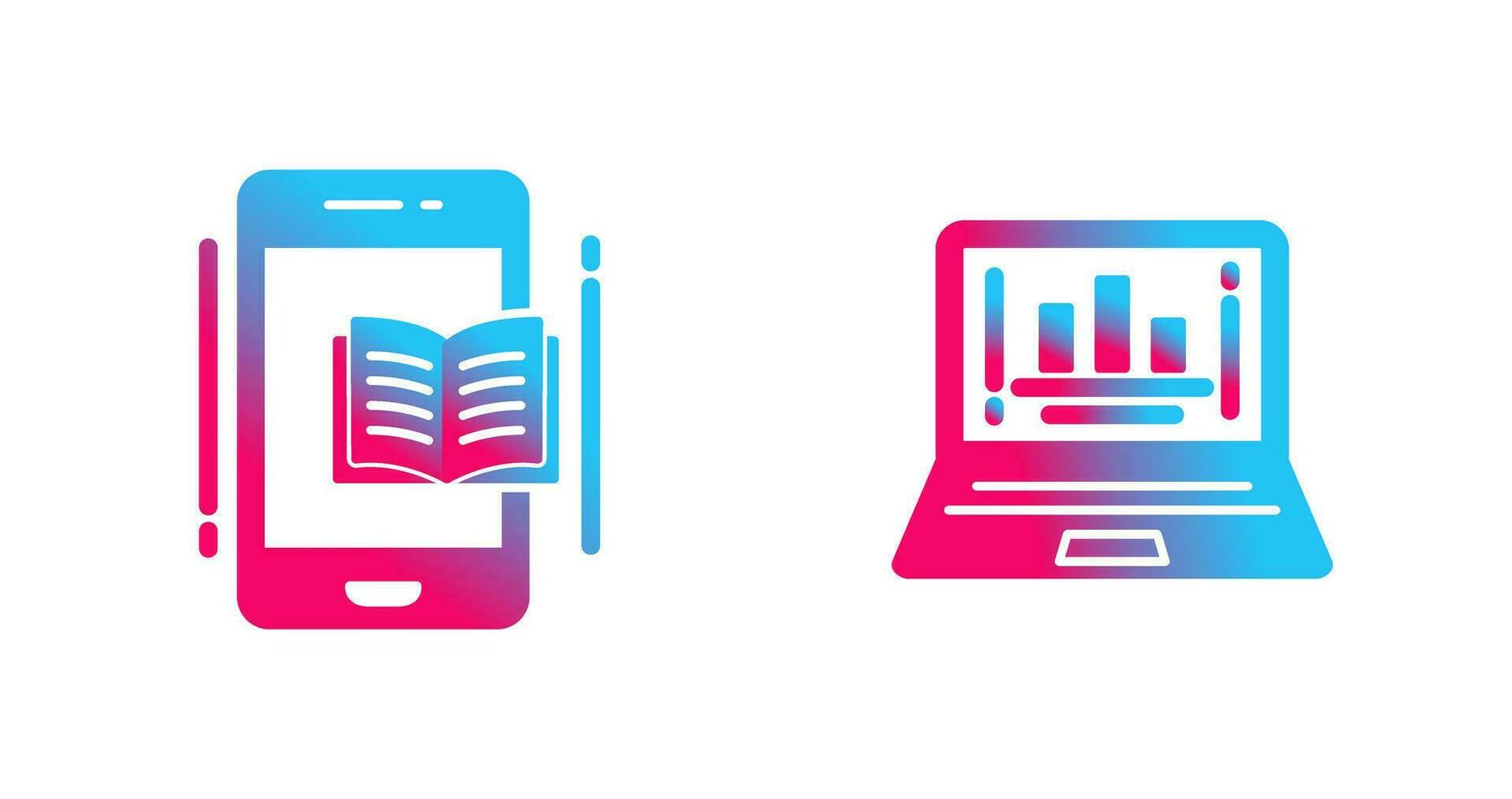 E Book and Presentation Icon vector