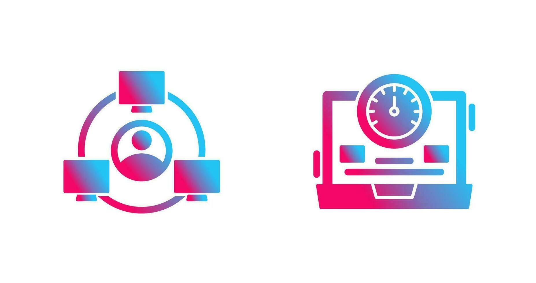 Network and Speedometer Icon vector