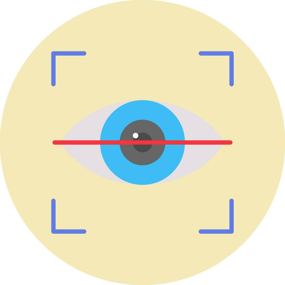 icono de vector de exploración ocular