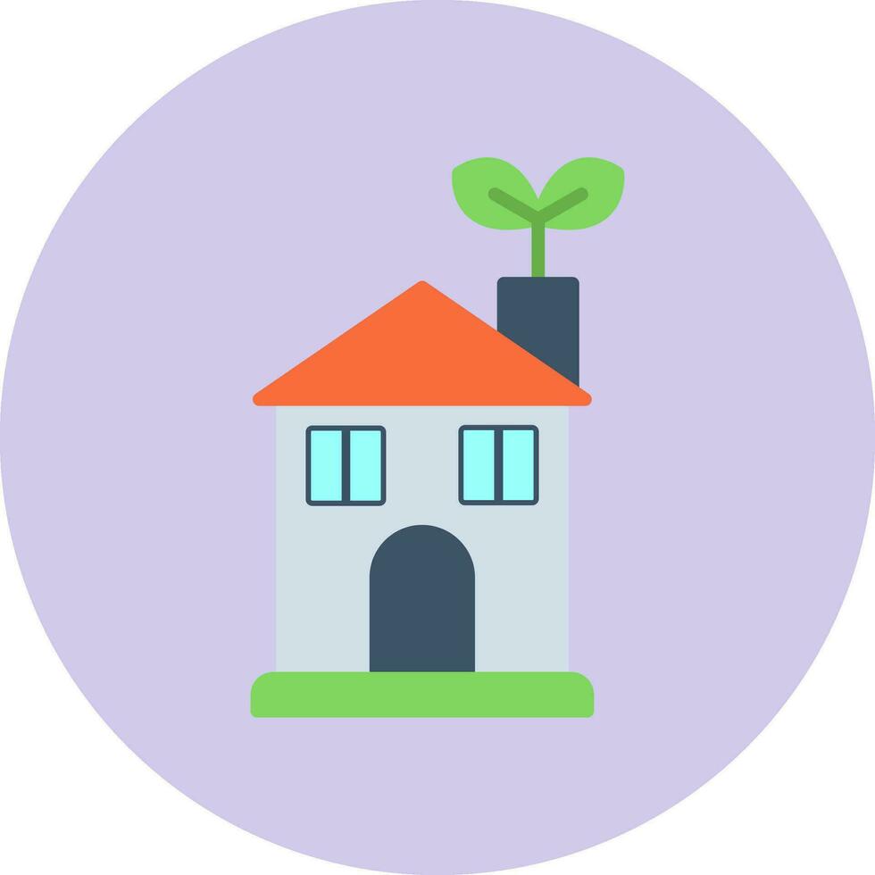 Eco House Vector Icon