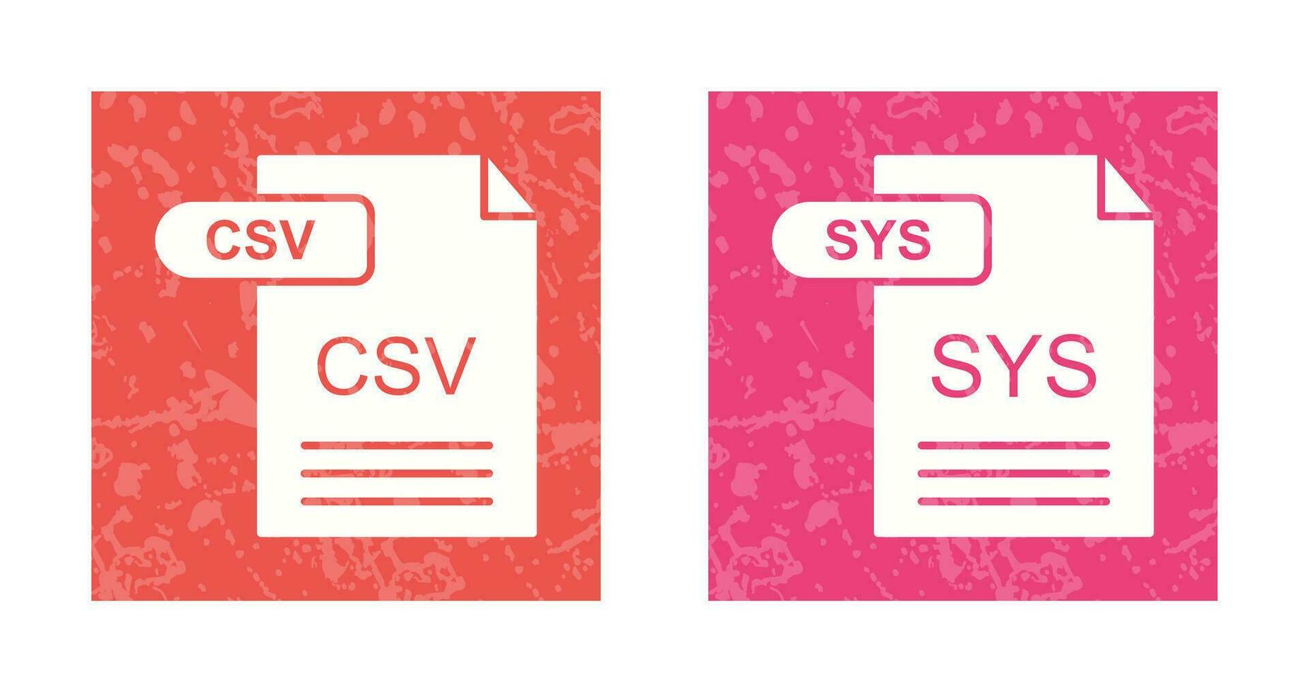 csv y sys icono vector