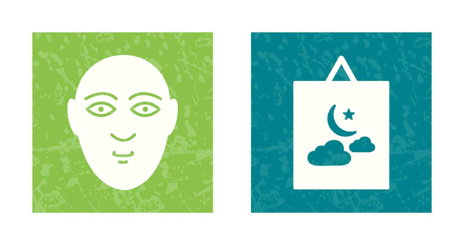 Human face and Hanging Icon vector