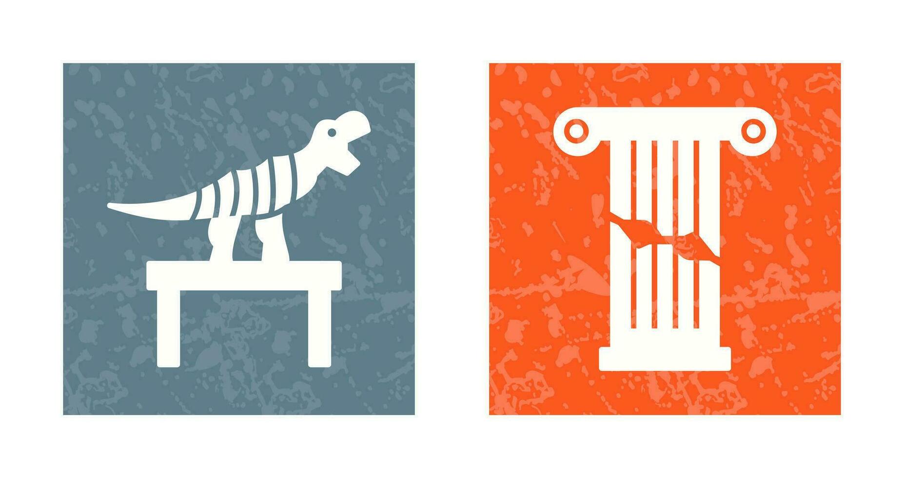 Bones Exhibit and Broken Icon vector
