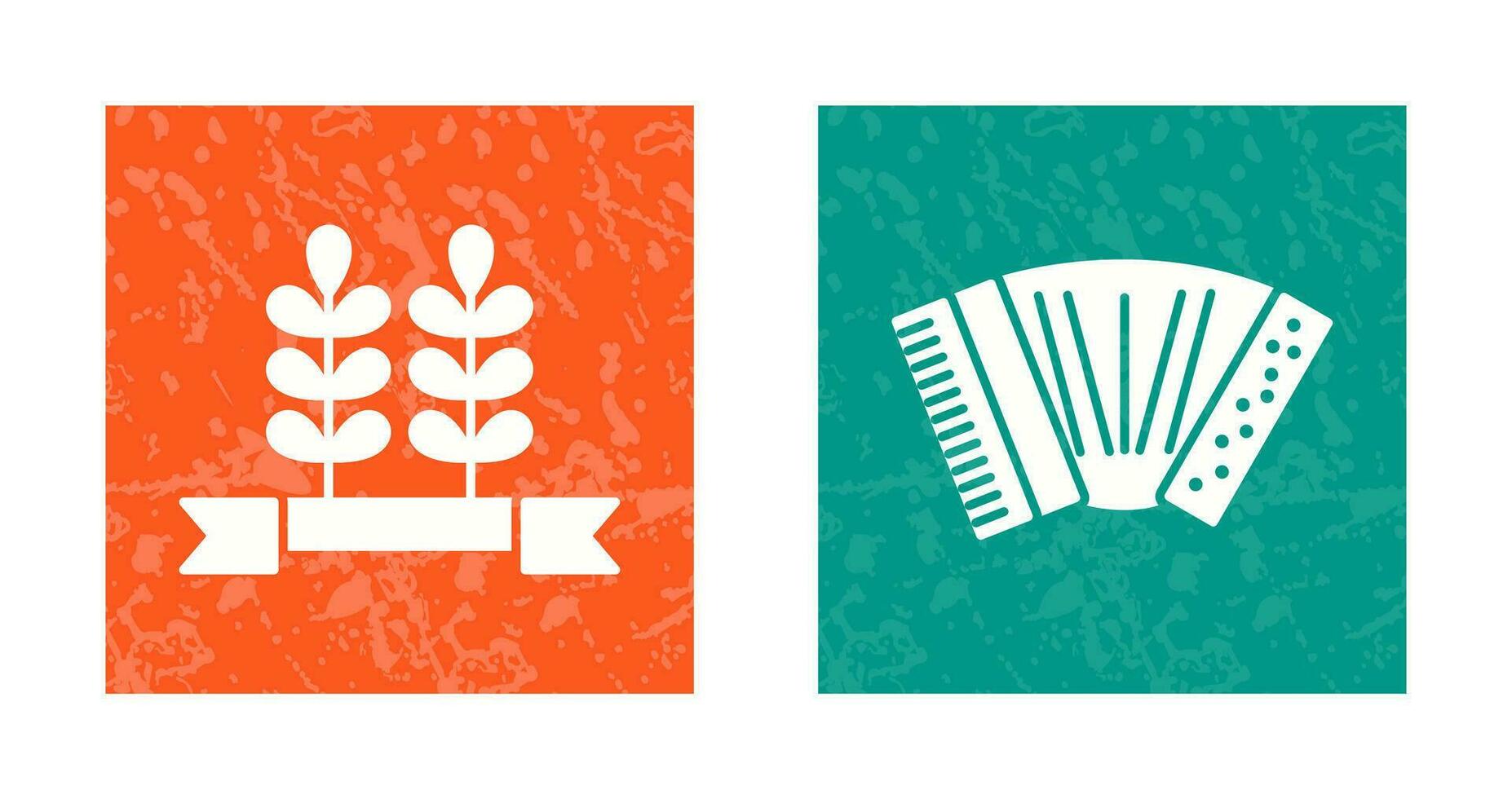 Accordion a d Wheat Icon vector