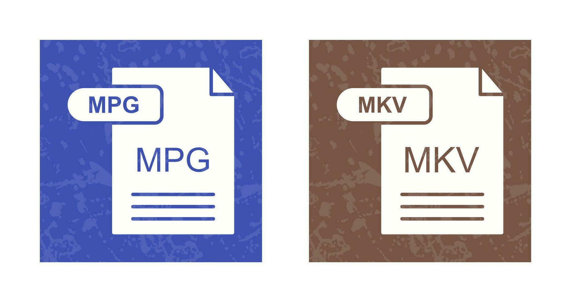 MPG and MKV Icon vector