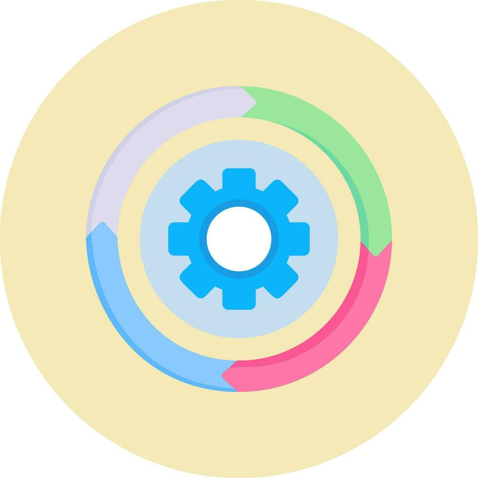 icono de vector de gráfico circular