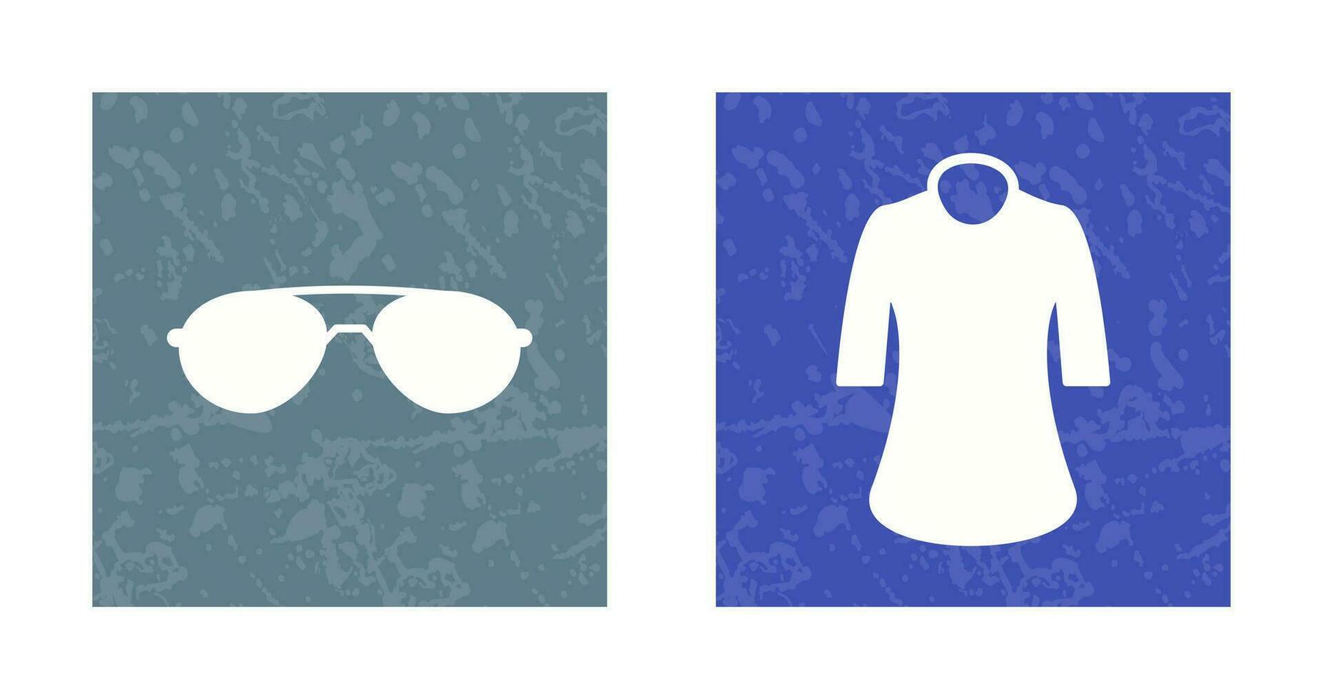 Ladies Shirt and Sunglasses Icon vector