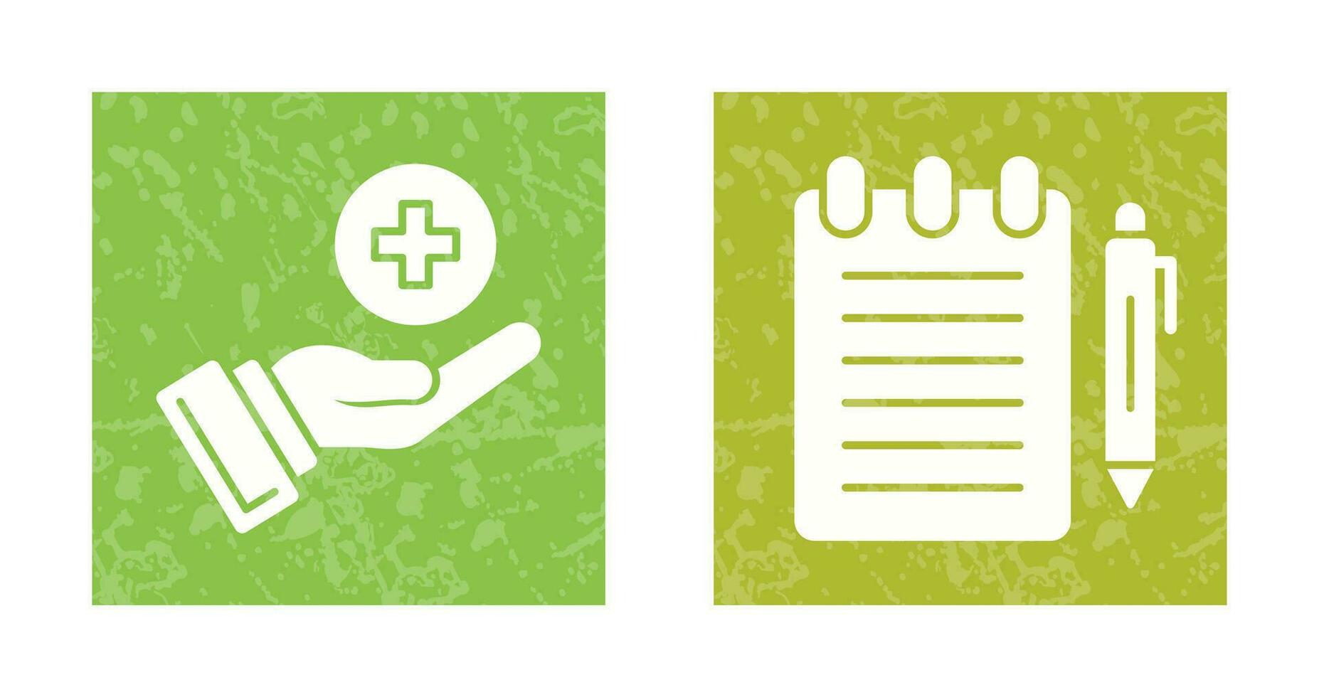 Care and Notepad Icon vector