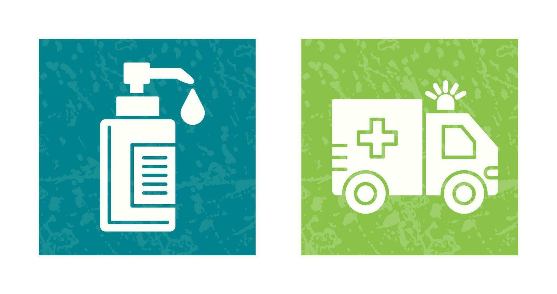 Hand Soap and Ambulance Icon vector