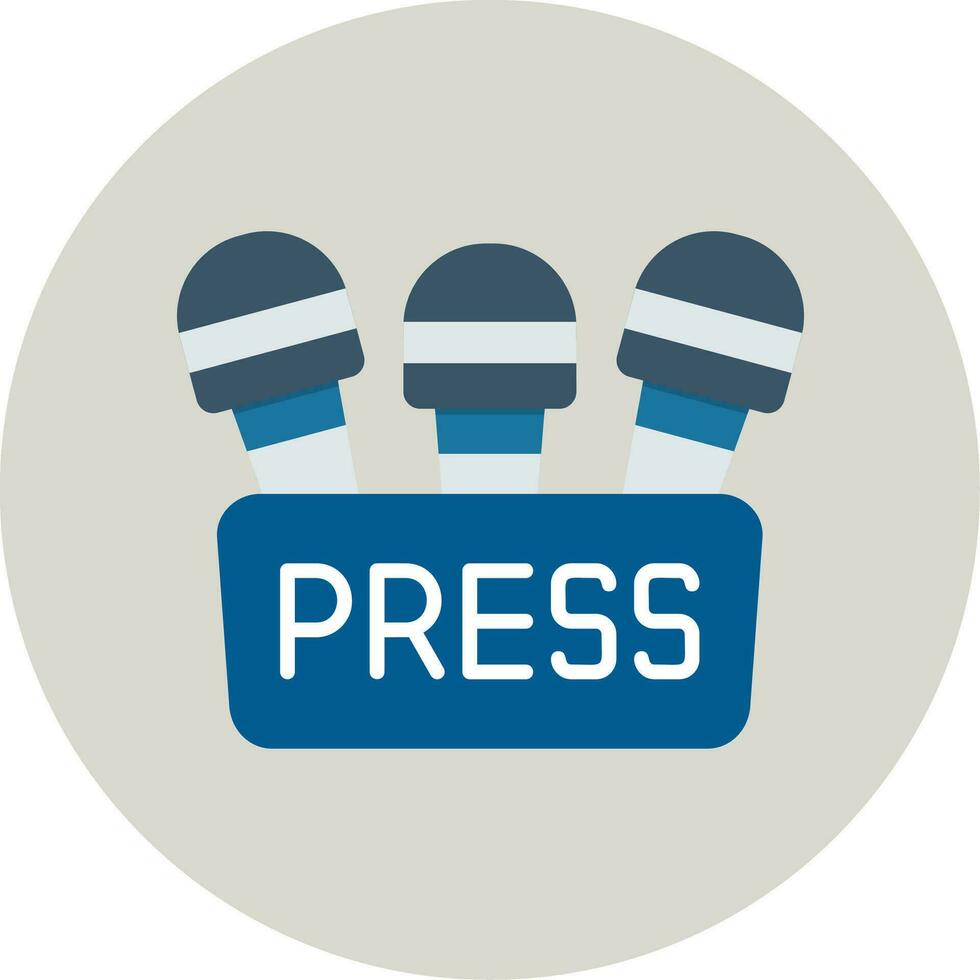 icono de vector de conferencia de prensa