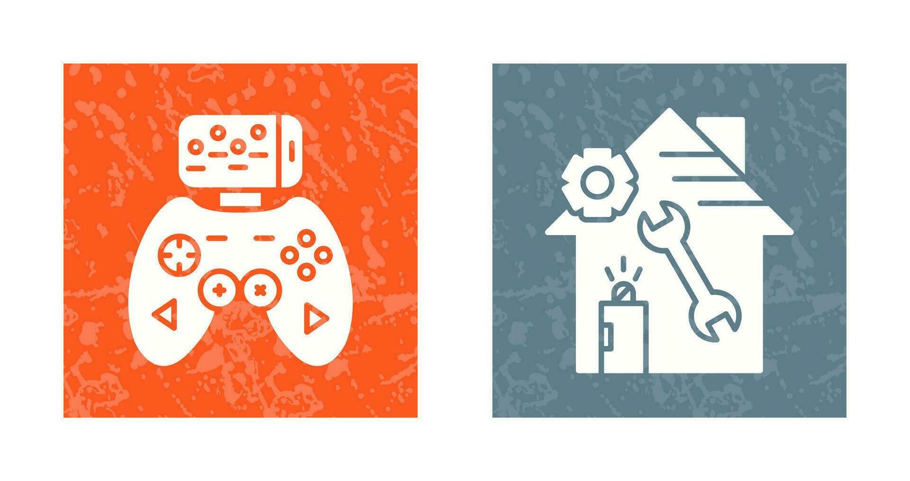 Game Controller and home repair Icon vector