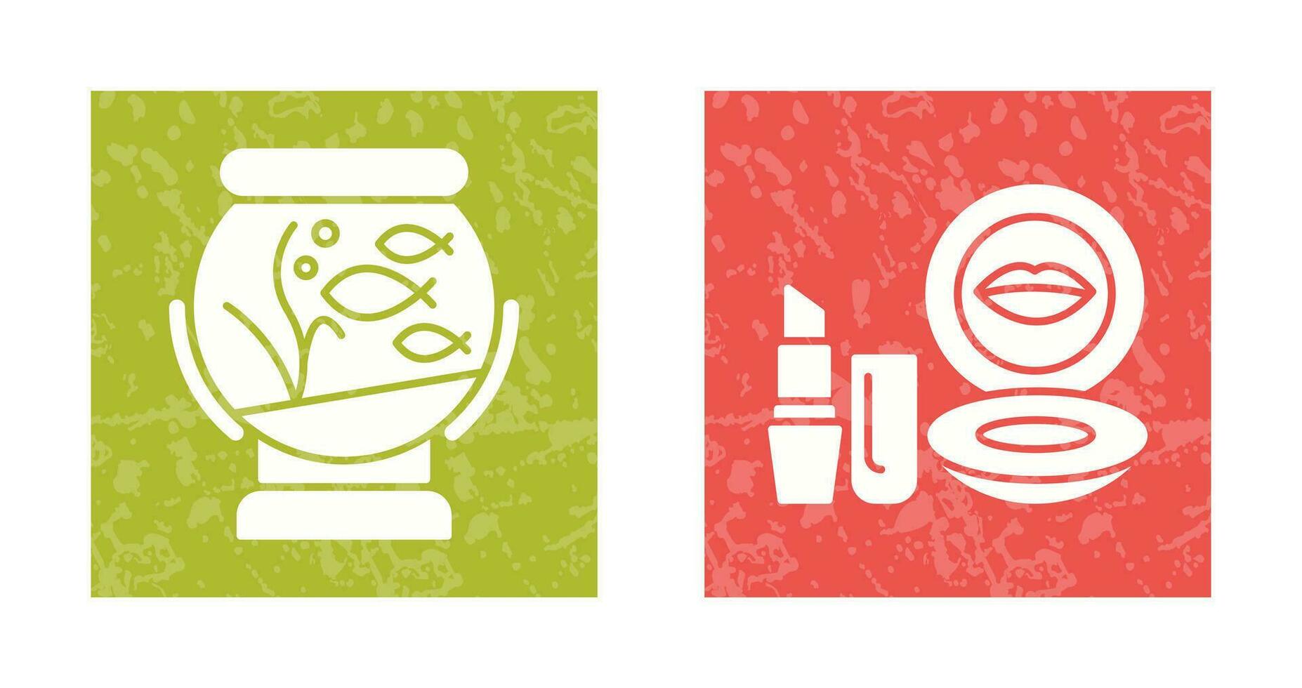 Fishbowl and Makeup Icon vector