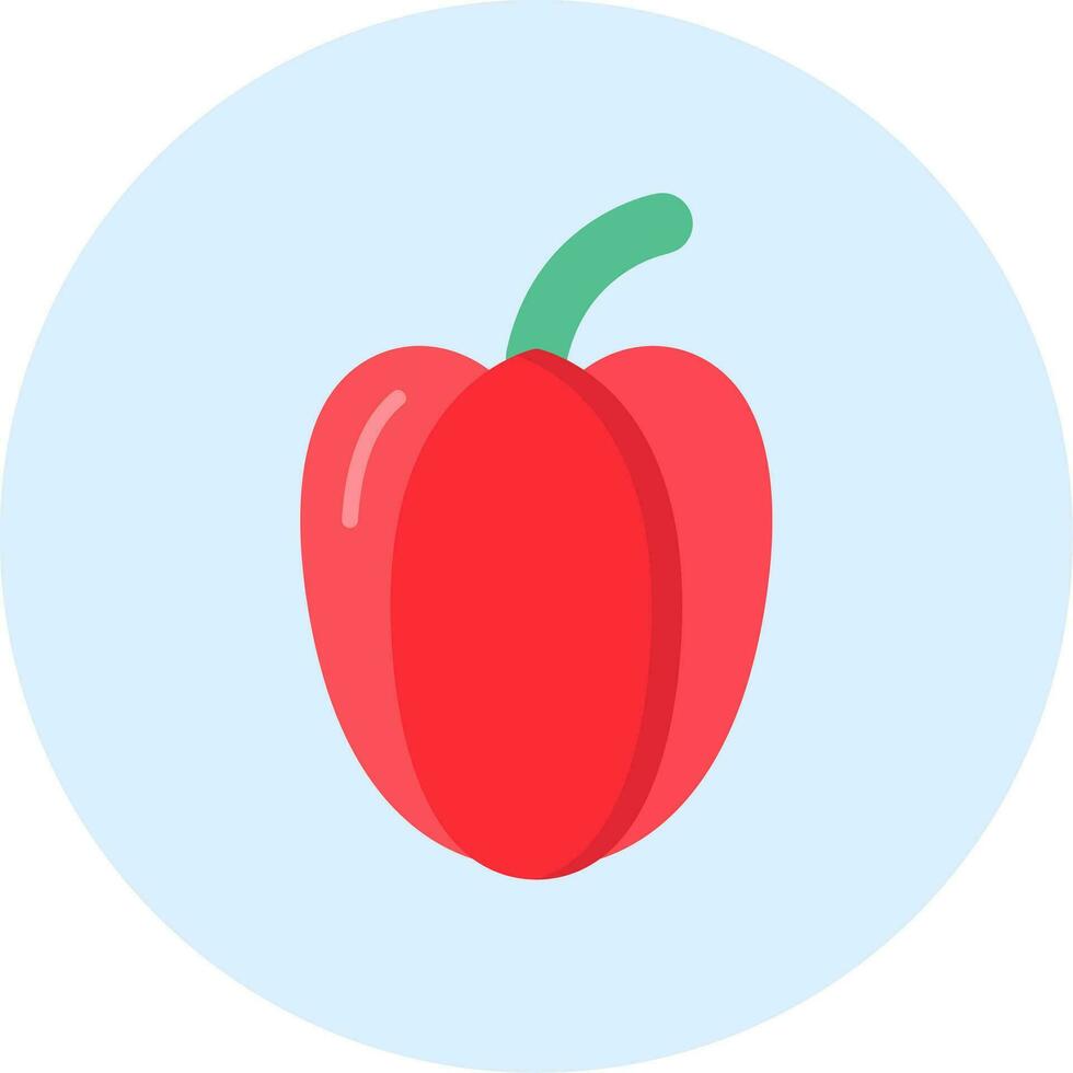 Red Pepper Vector Icon