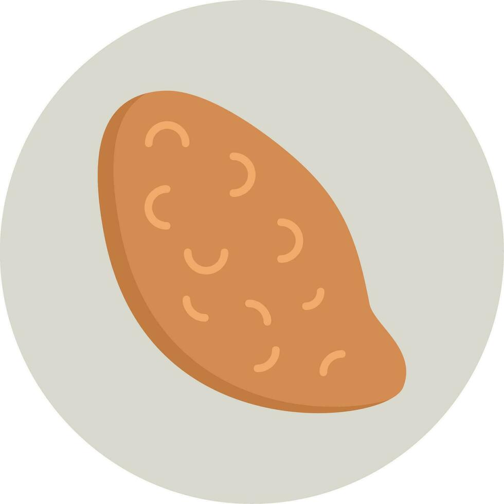 dulce patata vector icono