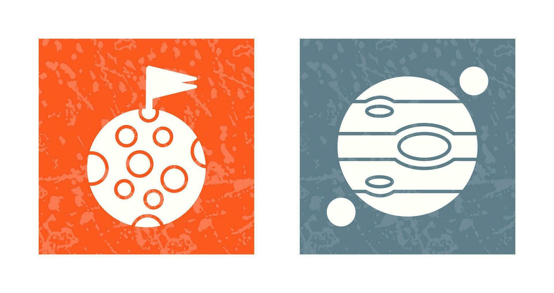 flag and jupiter Icon vector