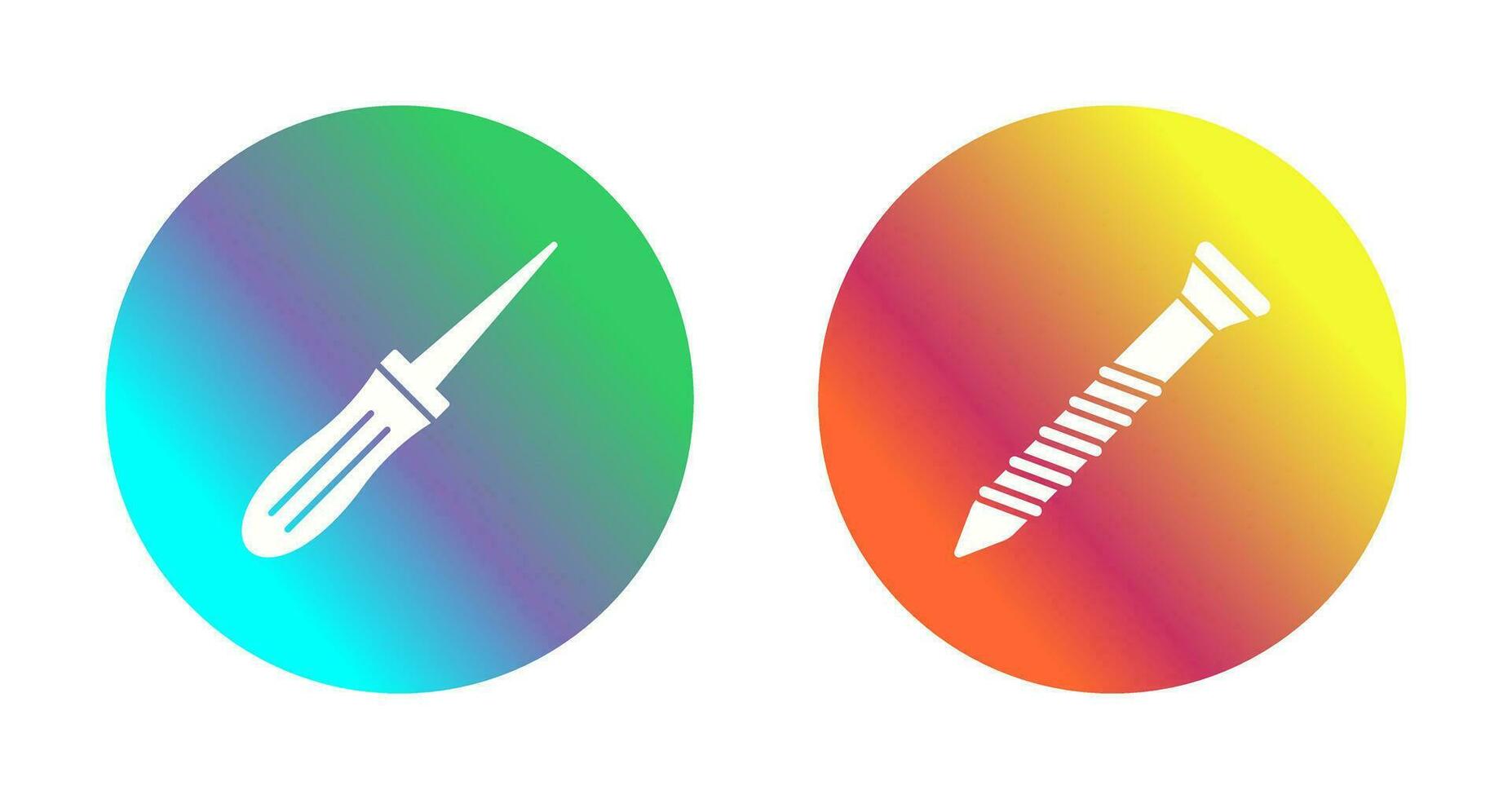 Awl and Screw Icon vector
