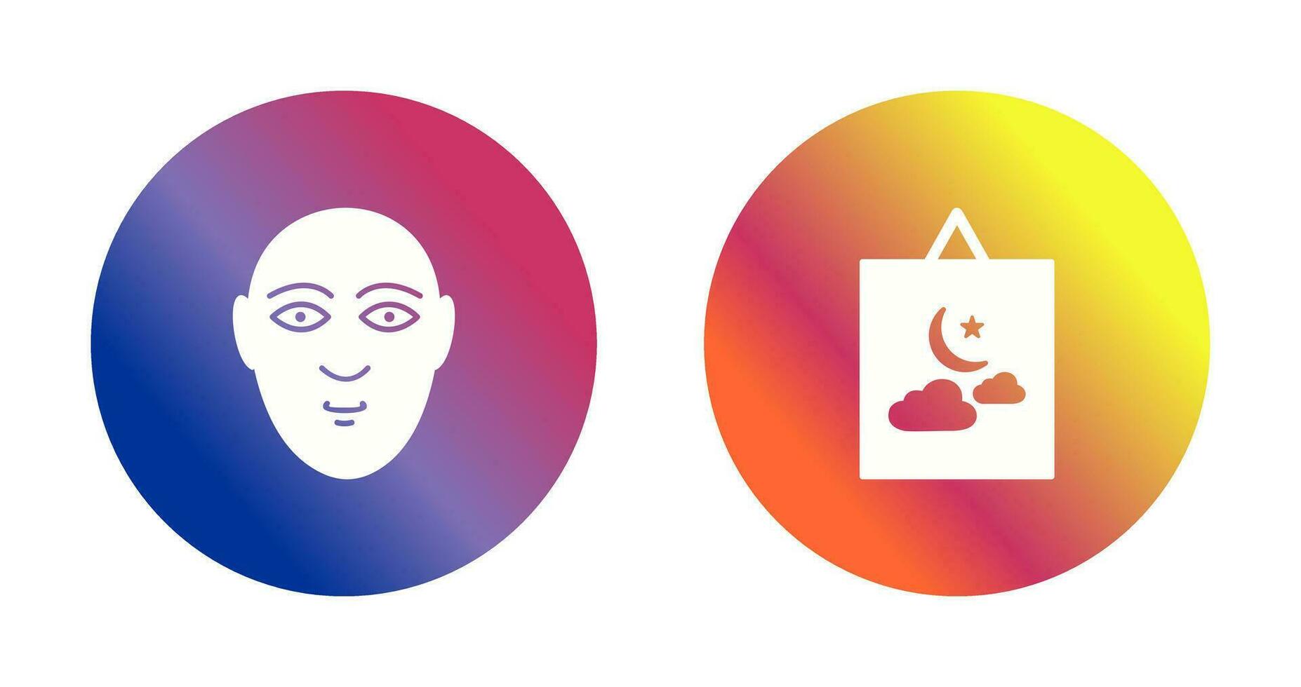 Human face and Hanging Icon vector