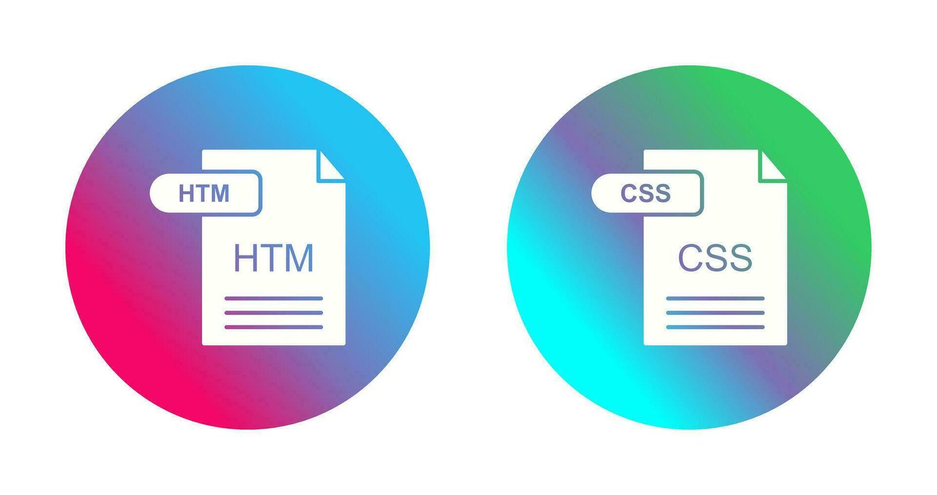 HTM and CSS Icon vector