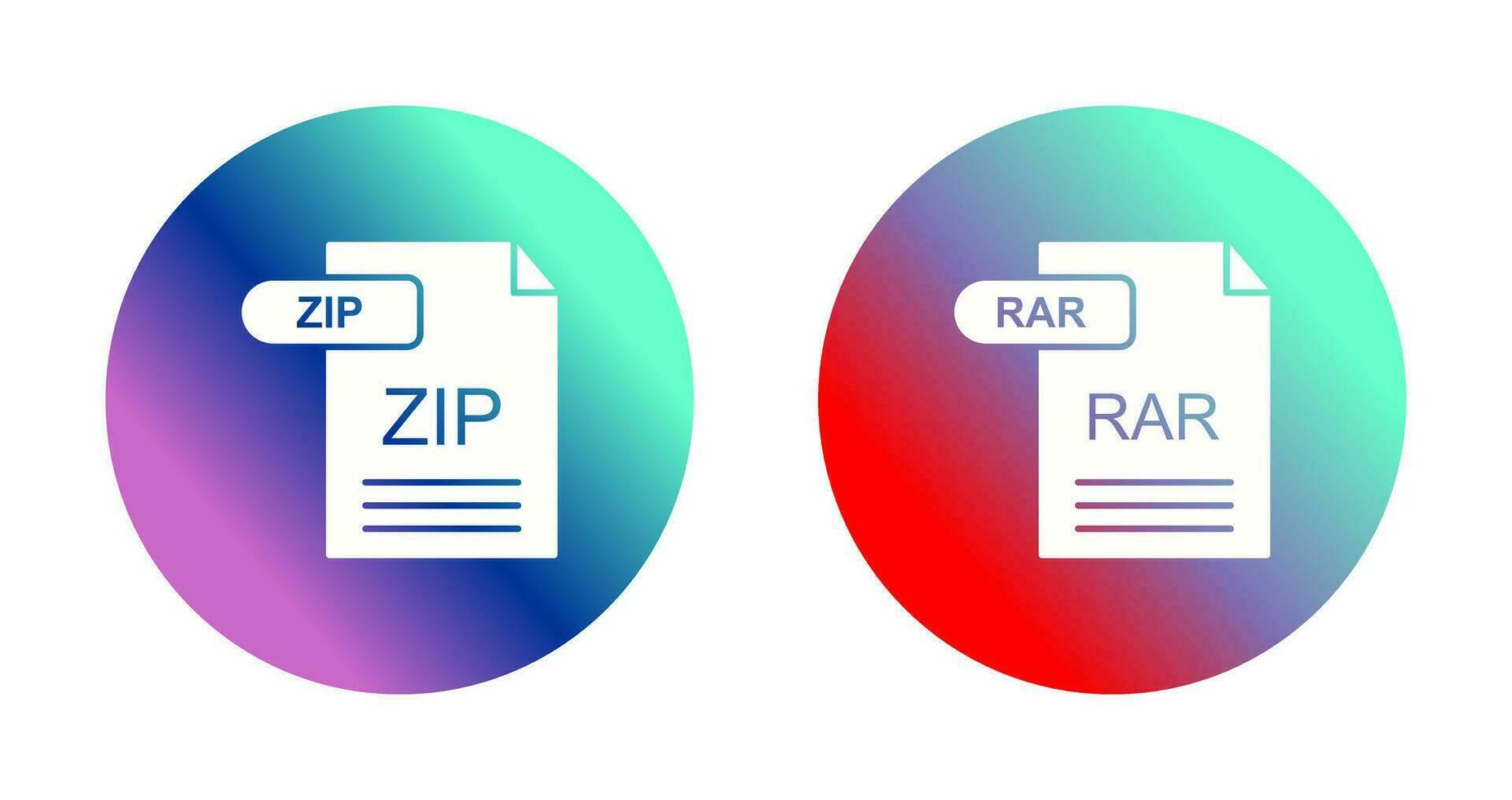 ZIP and RAR Icon vector