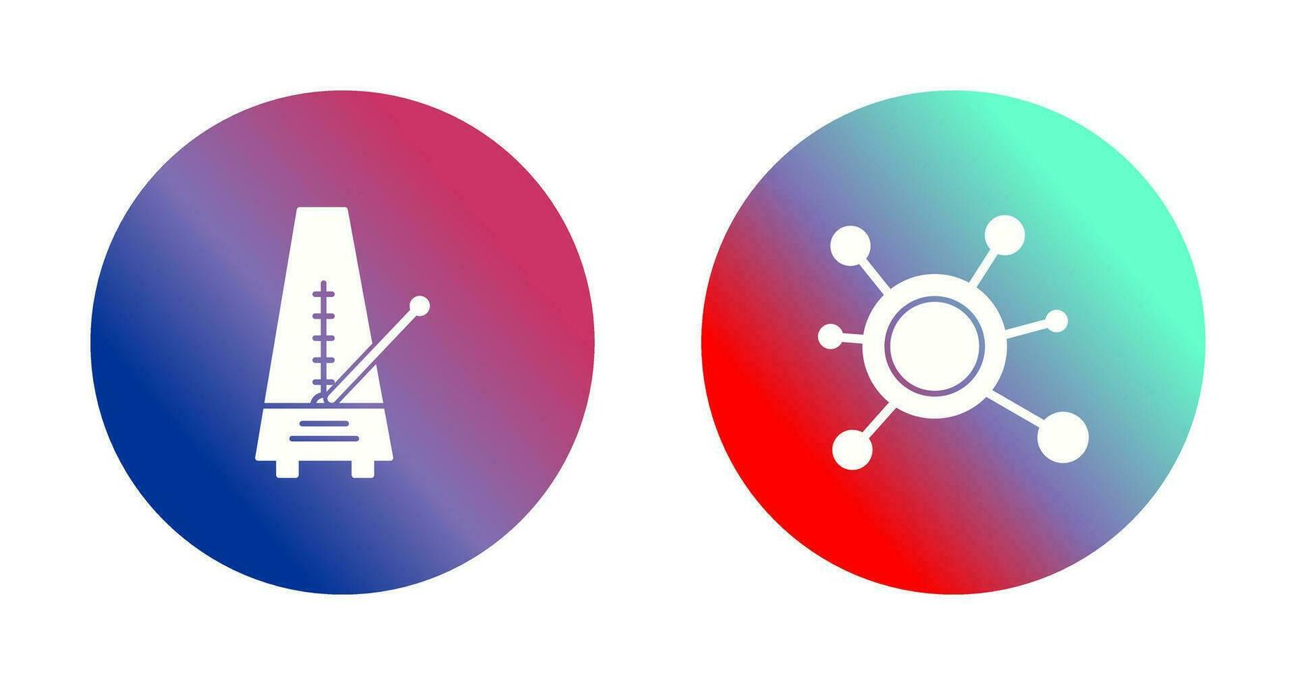 Metronome and Molecule Icon vector