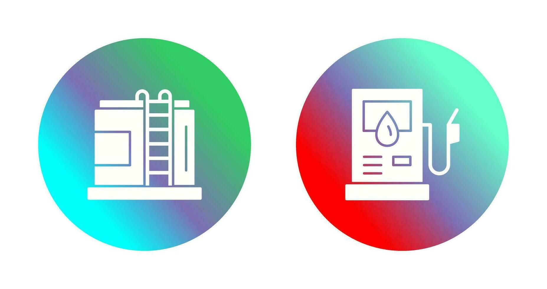 Water Tank and Petrol Pump Icon vector