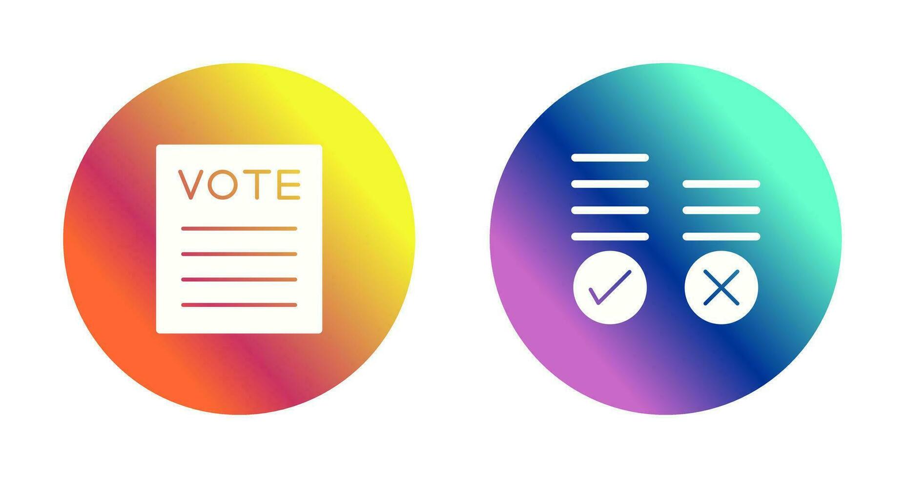 Voting Result and Vote Icon vector