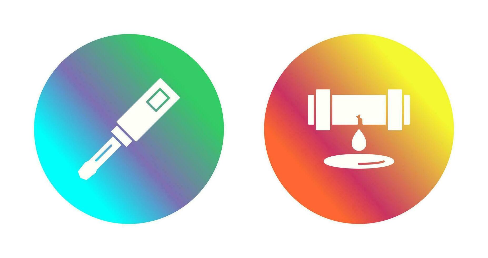 Screwdriver and Leak Icon vector