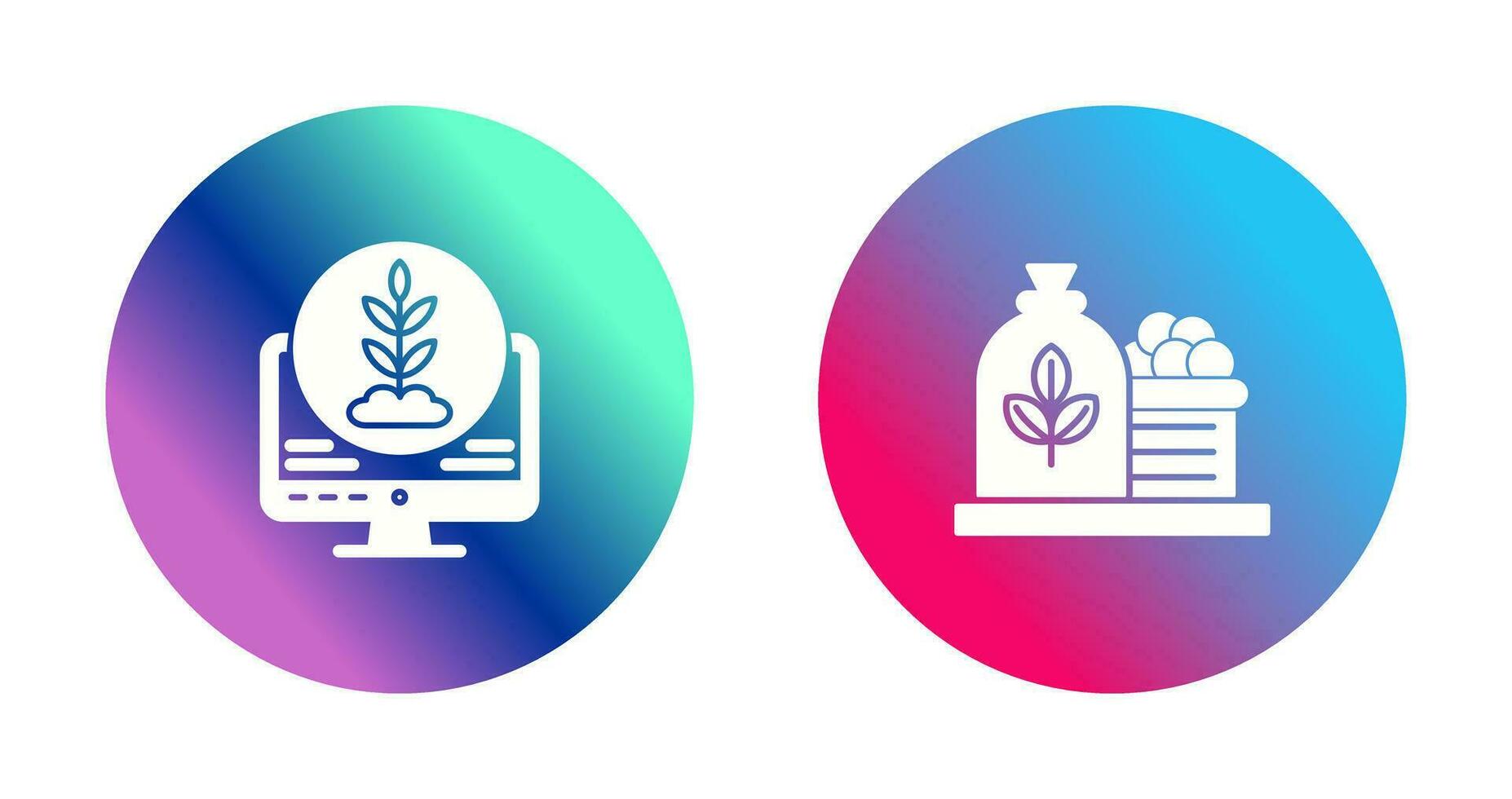 planta y cosecha icono vector