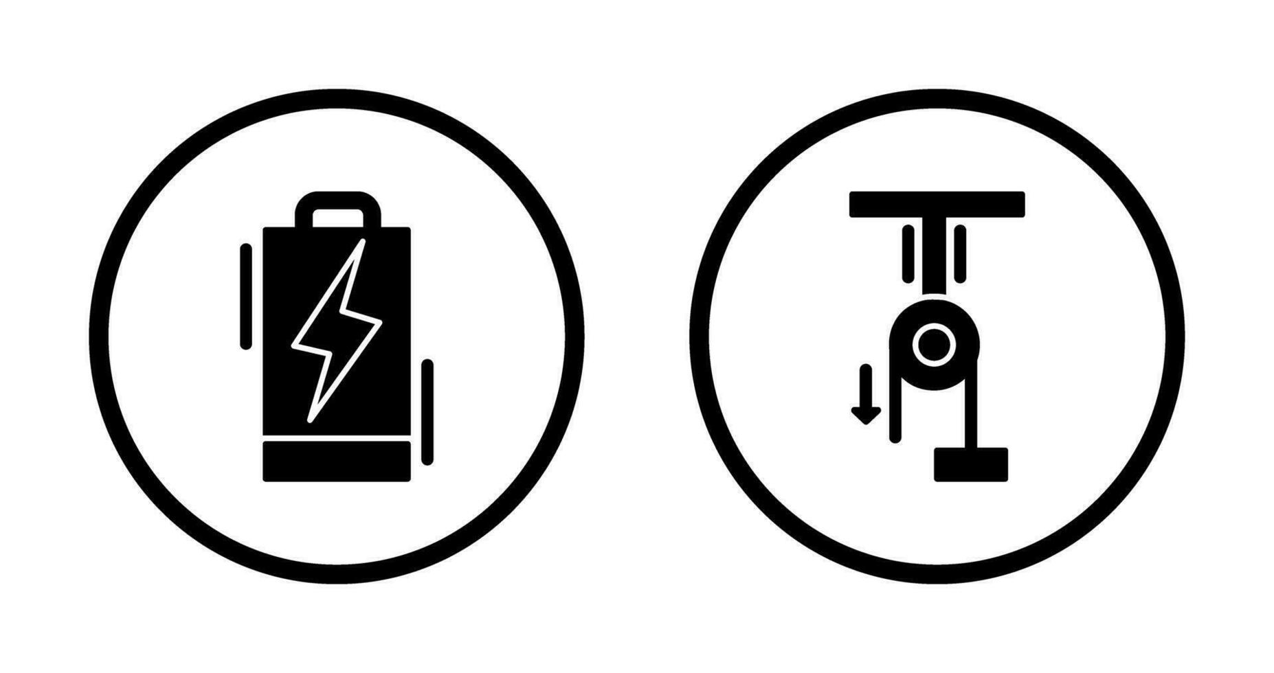 Battery and Pully Icon vector