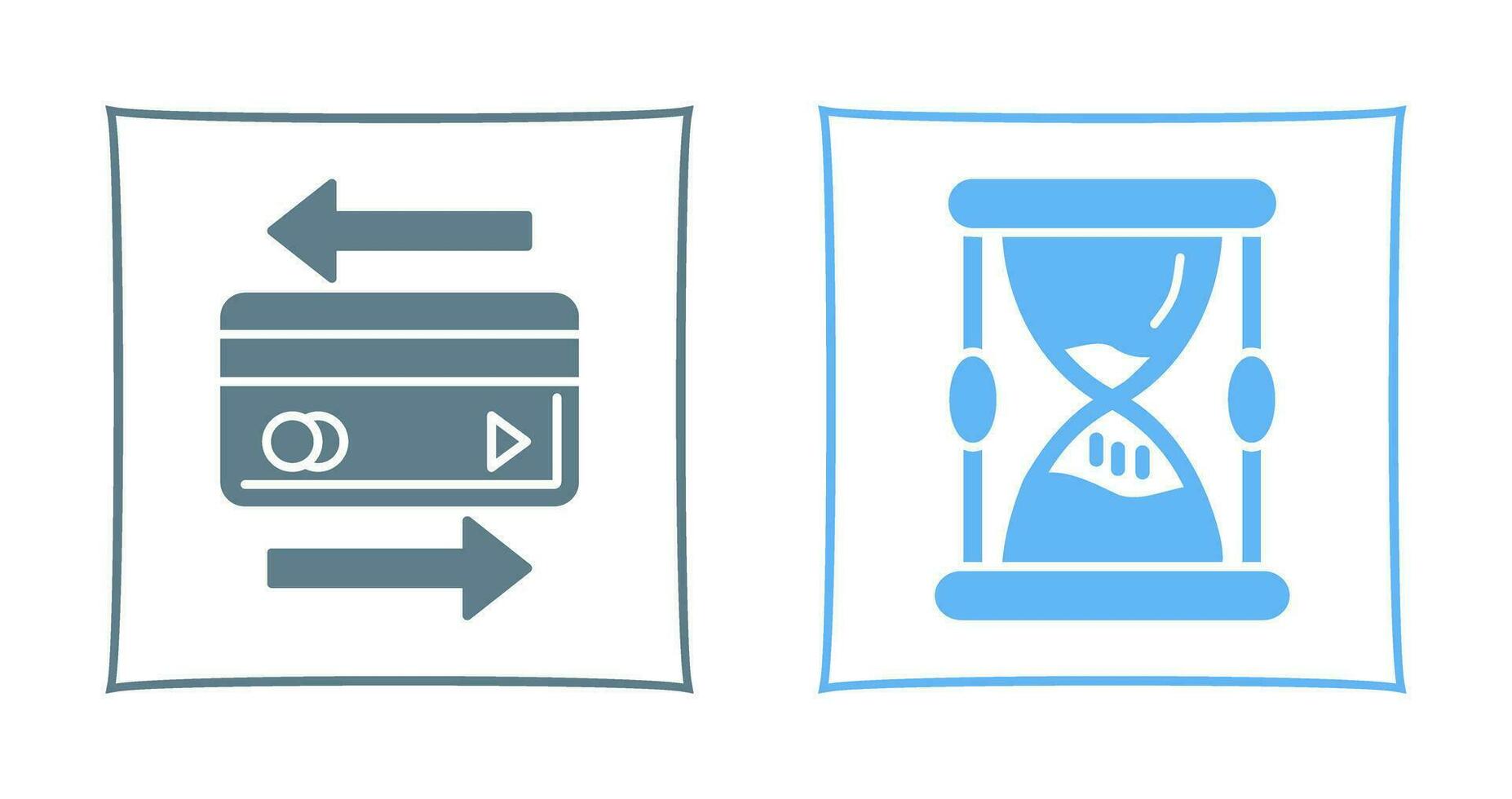 Transaction and Hourglass Icon vector