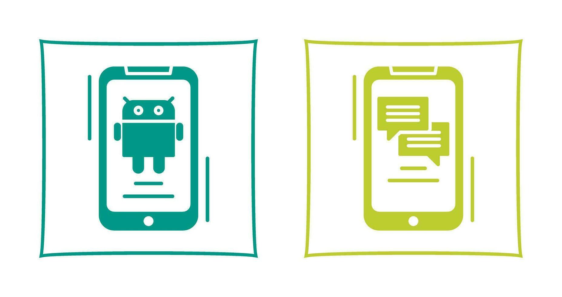 Android and Text Icon vector