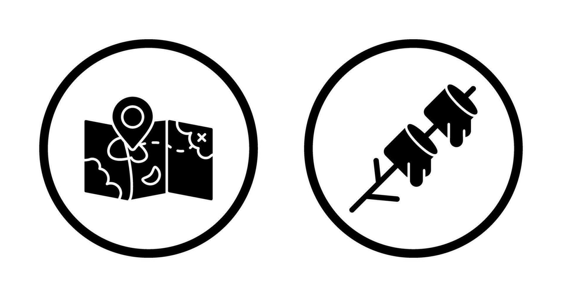 Map and Marshmallows Icon vector