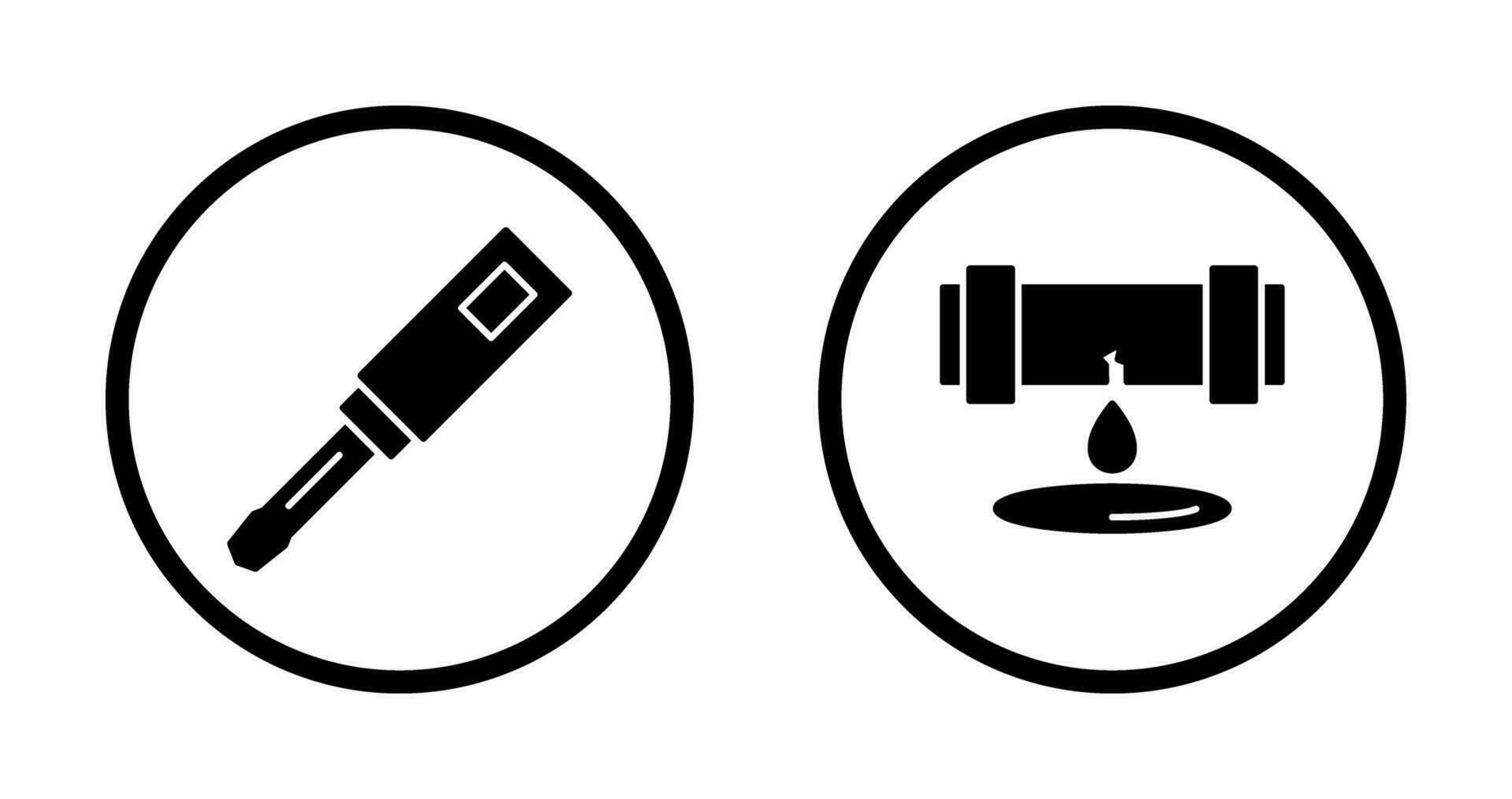 Screwdriver and Leak Icon vector