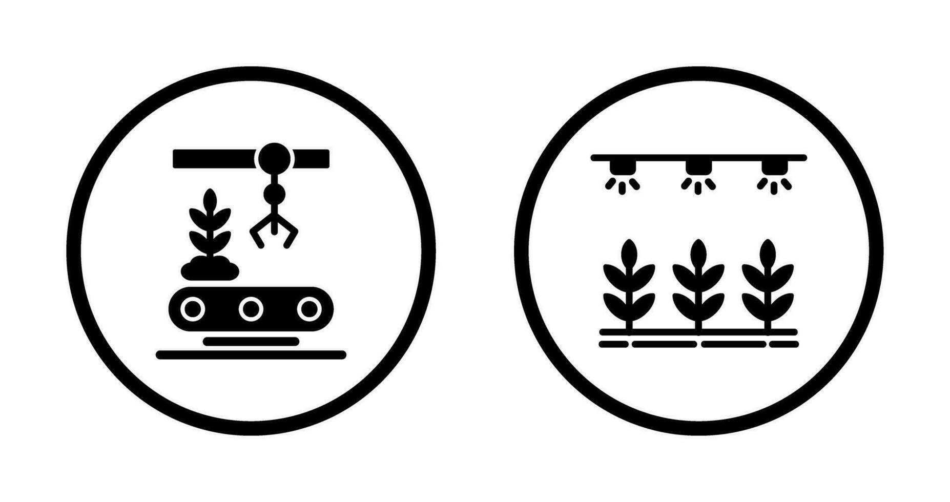 transportador y irrigación icono vector