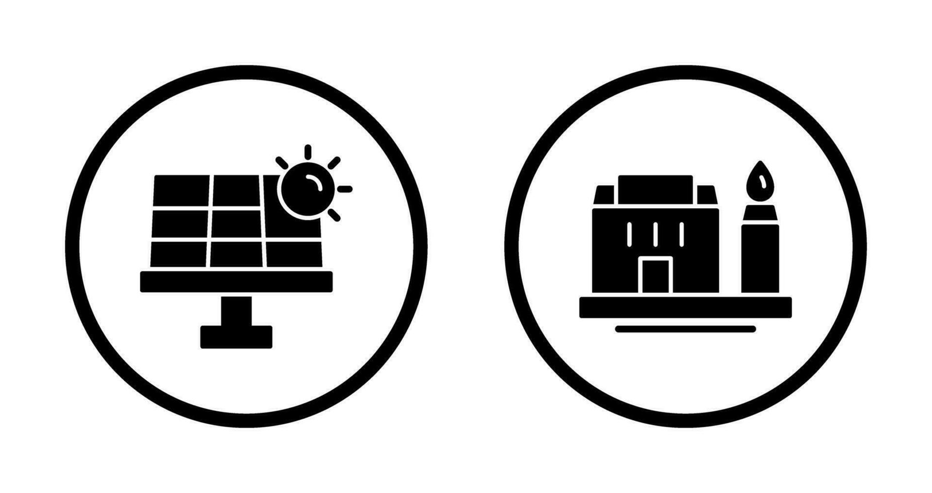 Solar Energy and Factory Icon vector