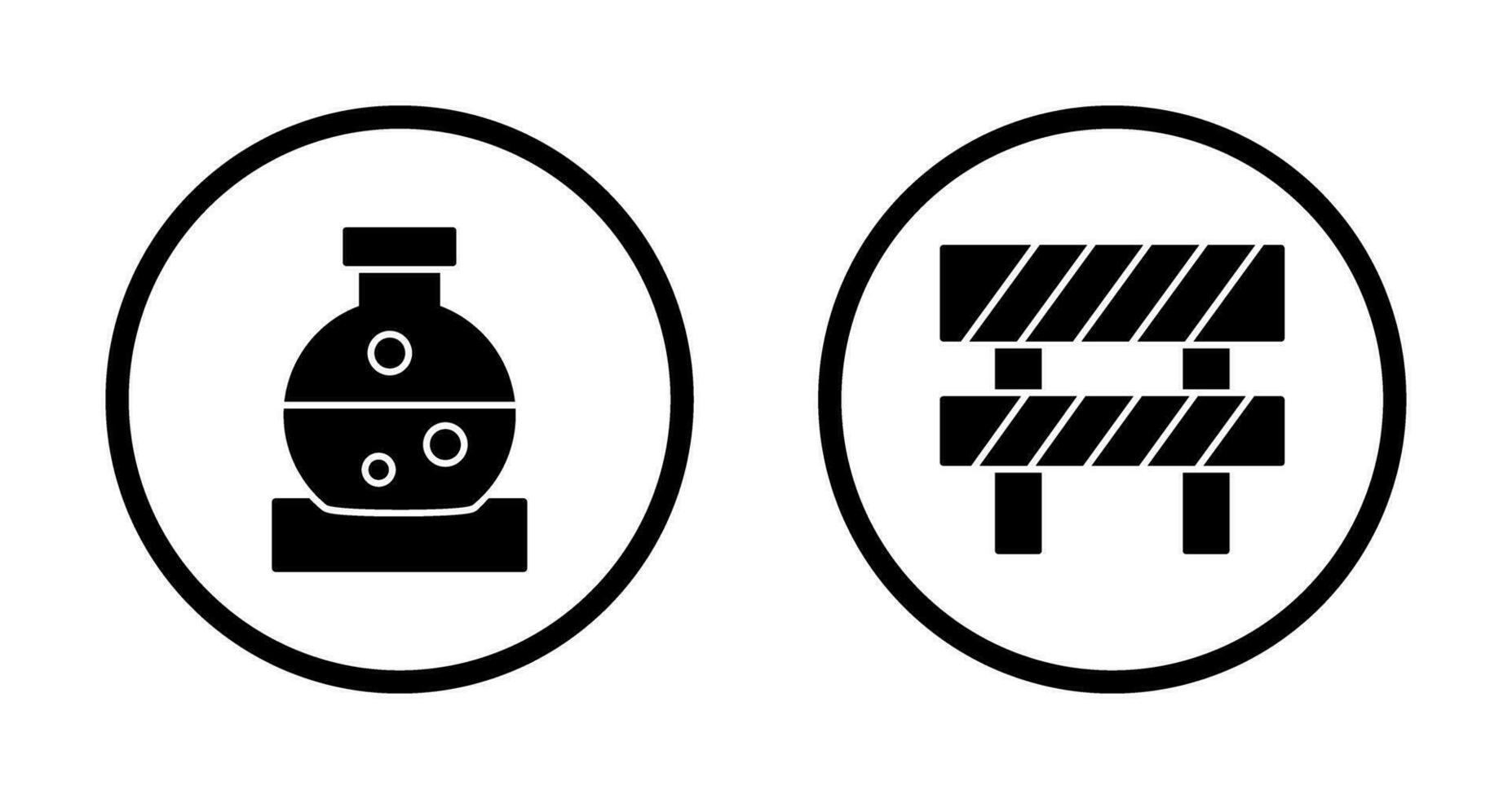 Flask and Barrier Icon vector