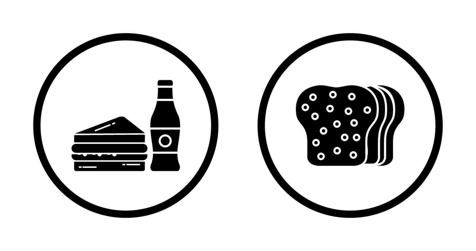 Junk Food and Bread Icon vector