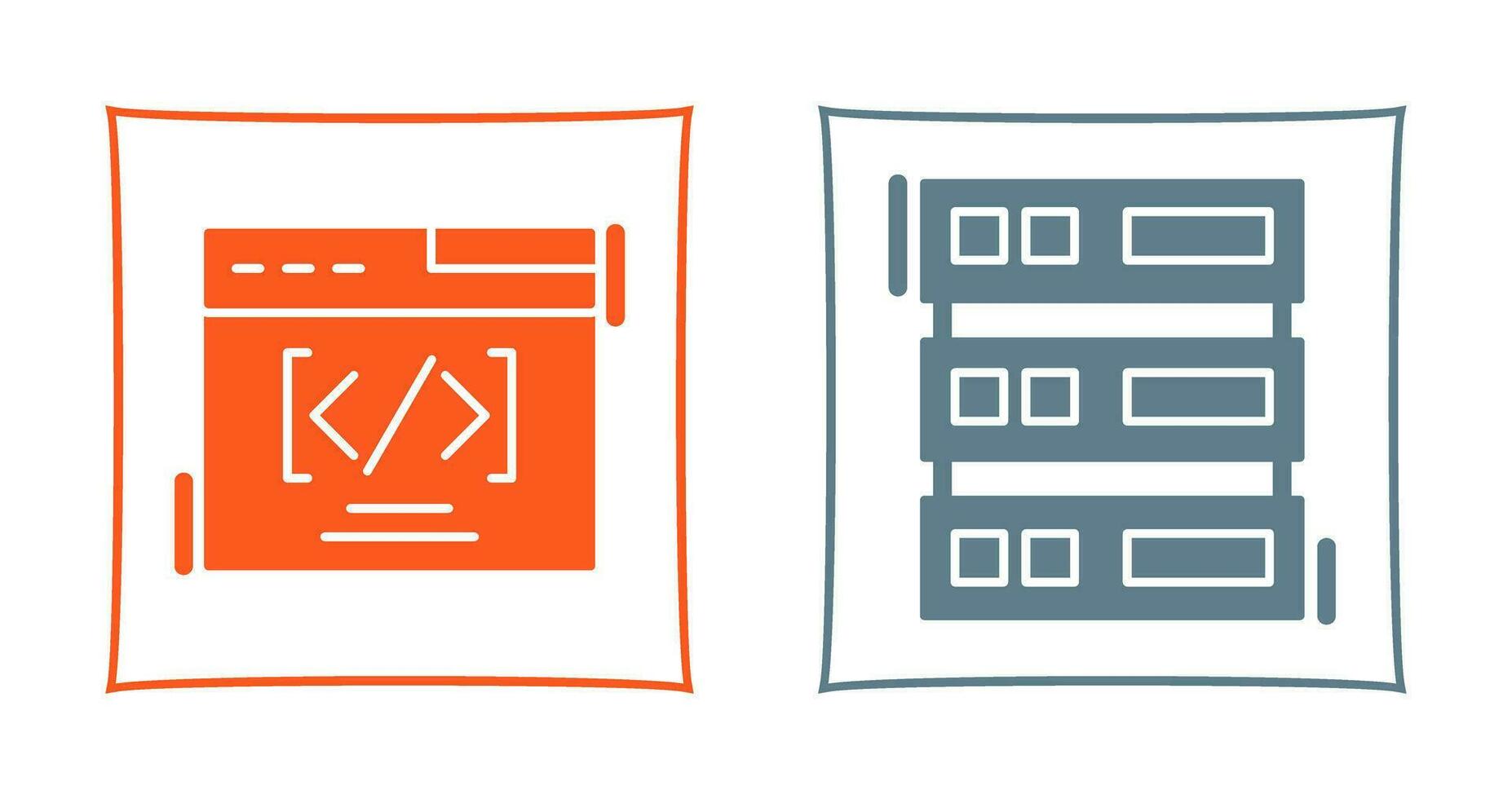 Web Coding ND Server Icon vector