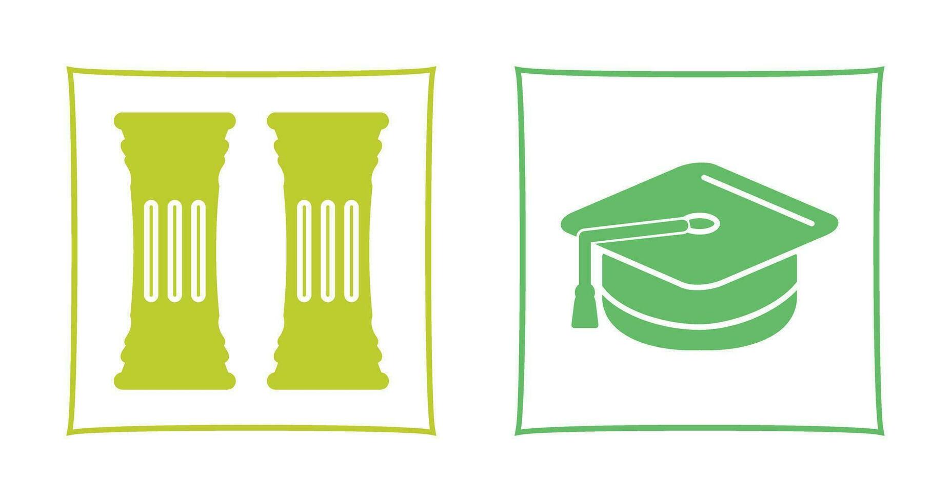 Column and Mortarboard Icon vector