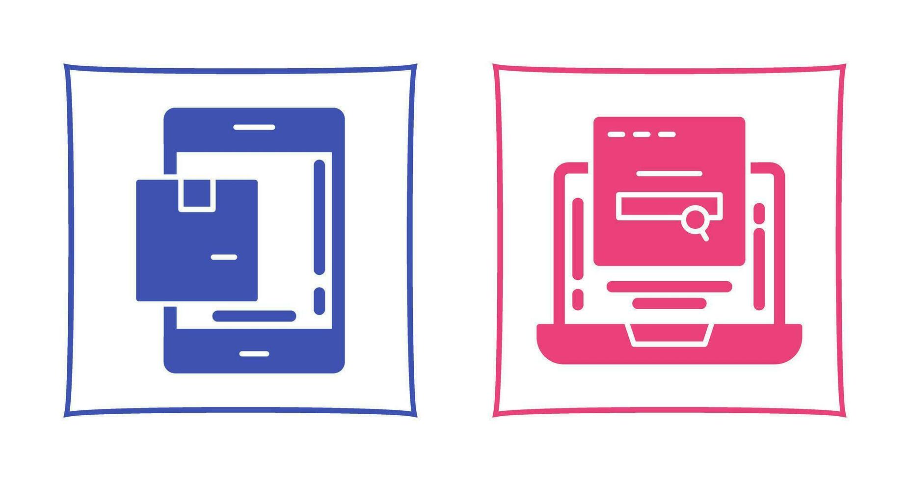 Package and Searching Icon vector