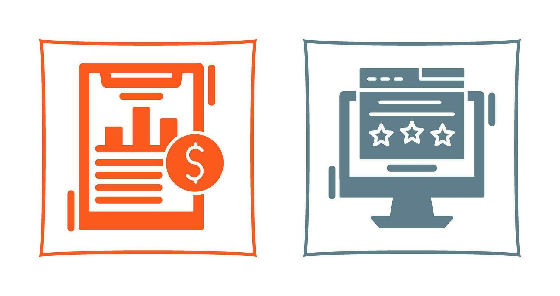 Financial Analytics and Webpage Icon vector