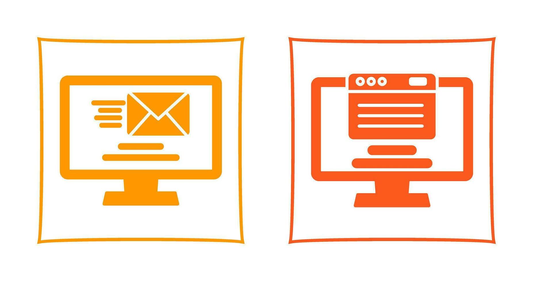 Mail and Web Icon vector