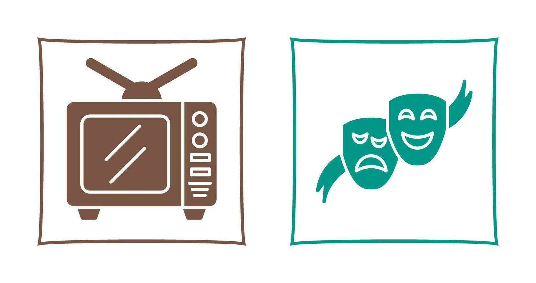 Tv and Theater Masks Icon vector