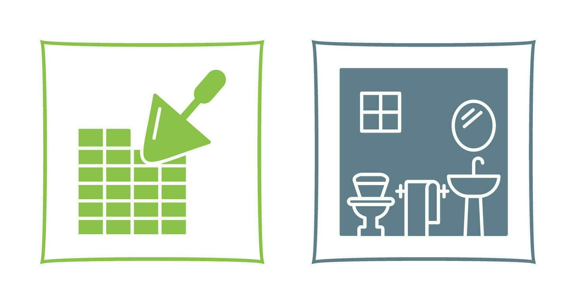 Brickwall and Bathroom Icon vector