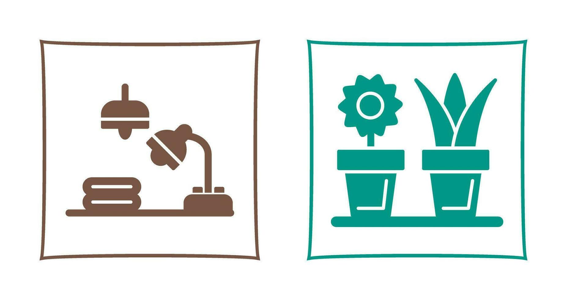 Lamps and House Plants Icon vector