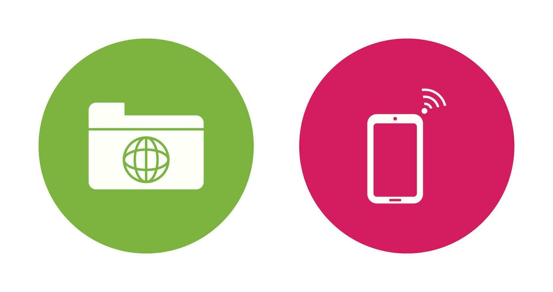 network folder and connected device Icon vector