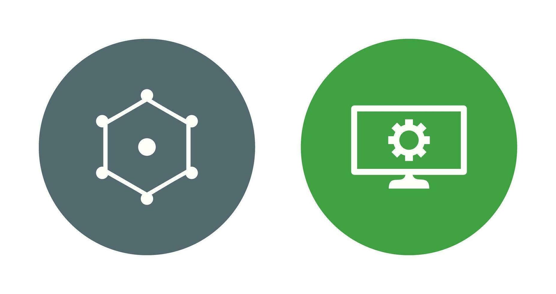 nodes and network setting  Icon vector