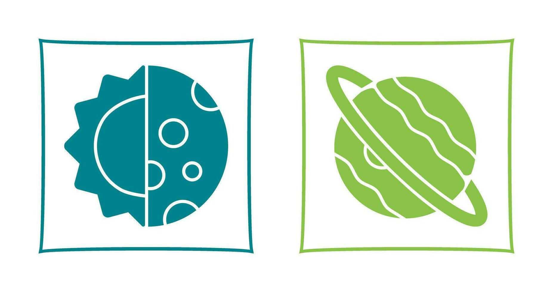 day and night and planet Icon vector