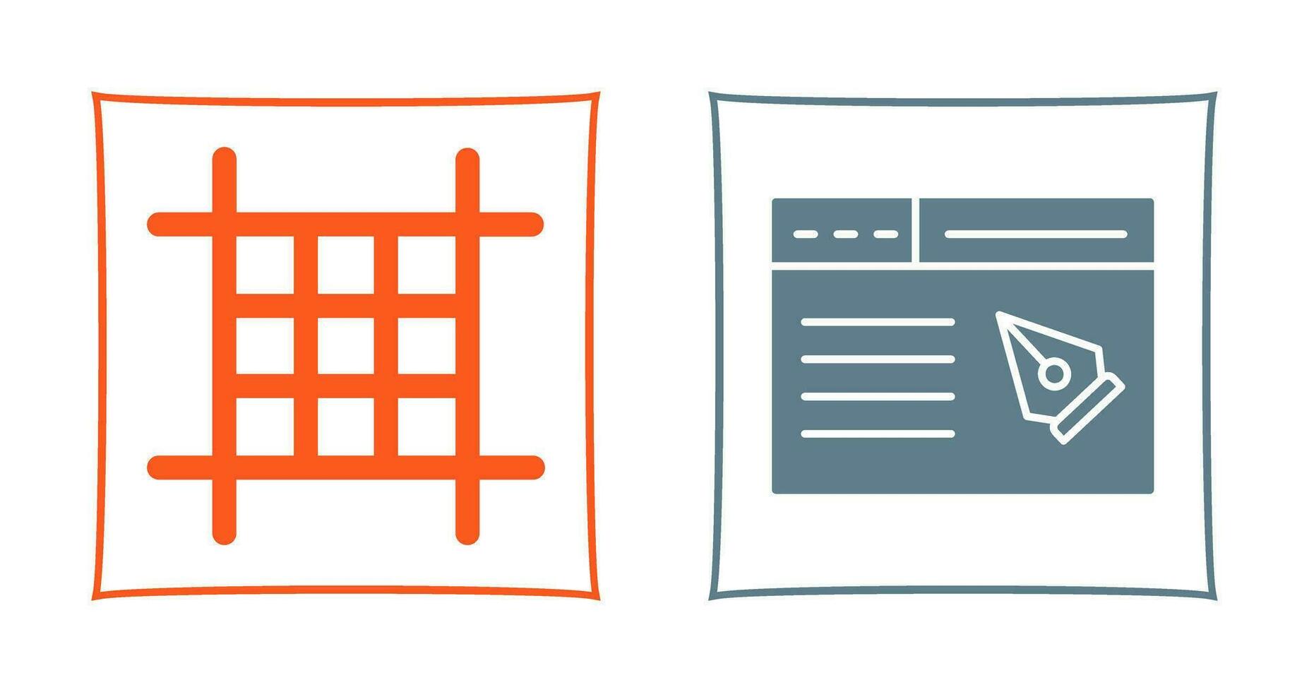 Square Layout and Web Page Icon vector