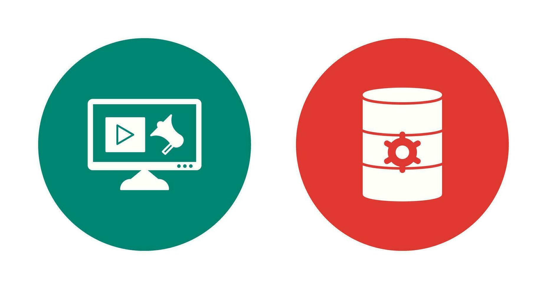 Digital Marketing and Database Management Icon vector